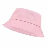 Yolev Fischerhut Damen Eimerhut Einfarbig Sonnenblende Bucket Hat mit UV Schutz Sonnen Hut Rosa Faltbar Sommer Outdoor Sporthut Anglerhut Herren