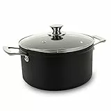 Genius Cerafit Plasma Kochtopf, Edelstahl, 5 liters, 24 cm, Schwarz