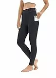 Havideto Reitleggings Damen Vollbesatz mit Handytasche, High Waist Reithose Damen Mädchen Stretch mit Gürtelschlaufen Grau L
