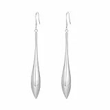 Metjakt Damen Ohrringe 925 Sterling Silber Lange Hängende Tropfen Damenschmuck (Platin)
