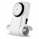 REV Zeitschaltuhr Twintime - mechanische Schaltuhr für die Steckdose, 96 Zeiten/Tag, 1800W, weiß