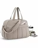 BAGSMART Reisetasche Damen, 38L Sporttasche mit Nassfach kulturbeutel und Schuhbeutel, leichte Weekender-Reisetasche zum Mitnehmen, Wasserabweisend, Kamel