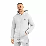SMILODOX Zip Hoodie Herren Yasin, Kapuzenpullover mit Logo auf der Brust, leicht überschnittenen Schultern, weichem und hochwertigem Stoff, sportlicher Hoody für Alltag, Streetstyle und Freizeit
