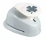 Rayher Motivstanzer Kleeblatt, ø 2,54 cm – 1 Zoll, geeignet für Papier/Karton bis zu 200g/m², 69223000, Farblos