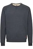 Blend BHAlex Herren Sweatshirt Pullover Sweater mit Rundhalsausschnitt Rippbündchen Baumwollmischung Regular fit, Größe:L, Farbe:Navy (70230)