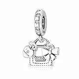 Jokmeo 925 Sterlingsilber Damen Charm Anhängerperlen, kompatibel mit Pandora sowie europäischen Armbändern und Halsketten. Passend für Frauen und Mädchen.