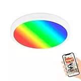 BRILONER - LED Deckenlampe Smart, WiFi LED Deckenleuchte Dimmbar, einstellbare Farbtemperatur, Bunte Farben, Lampe, Sprachsteuerung, Wohnzimmerlampe, Schlafzimmerlampe, 270x60mm