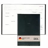 Grupo Erik Kalender 2026 Buchkalender Terminplaner A4 Planer - Geschäftsterminplaner Schwarz 21 x 29,7 cm - Jahreskalender Buch Terminkalender 2026 A4 auf Deutsch