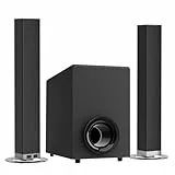 HoYLluDLL 120-W-Soundbar mit Subwoofer für Smart-TV Bluetooth 5.0 Heimkino, Deep Bass-Audiosystem mit BT/ARC/optischem/AUX-Anschluss für TV und PC