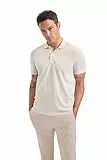 DeFacto Herren Basic Poloshirt - Klassisches T-Shirt für Männer LT.BEIGE XL