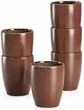 vancasso Becher ohne Henkel, BUBBLE 6-teiliges Becherset aus Steinzeug, Kaffee Tassen 380ml