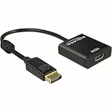 Delock Adapter Displayport 1.2 Stecker  HDMI Buchse 4K Aktiv schwarz