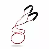 Deuser TUBE (Rot - Stark) | Fitness Expander mit Trittschutz | 190 cm | Hochwertiges und strapazierfähiges Material | Widerstandsbänder Krafttraining | leicht und kompakt | Fitnessband