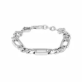 Diesel Armband Für Männer Stahl, Länge: 180-195mm, Breite: 11.5mm, Höhe: 5.5mm Silber Edelstahlarmband, DX1351040