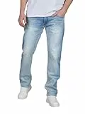 Replay Jeans Herren Stretch Straight Fit Grover Jeanshose Hose Denim, Länge:32L, Farbe:Light Blue Denim (MA972Z.000.917.010), Weite:33W