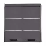 trendteam smart living - Amanda - Hängeschrank breit - Agave Grau Hochglanz - 2 Einlegeböden - (BxHxT) 73 x 77 x 23 cm - Kratzfest