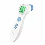 Fieberthermometer für Babys Kinder und Erwachsene, kontaktloses Stirnthermometer Infrarot Digital Thermometer mit sofortiger genauer Ablesung, Fieberalarm, weiß