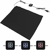 DC 5V USB Kleidung Heizkissen, 3-Gang-Elektro-Stoffheizkissen für Nacken Rücken Bauch Lendenwirbelsäule, Einstellbare Temperatur & Faltbar für Outdoor und Indoor Aktivität,