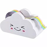 TOYANDONA Desktop-Klebebandabroller Dekorativer Cartoon-Wolke-Klebebandschneider Mit Regenbogenband Cartoon-Wolke Schreibtisch-Briefpapier-Zubehör Für Büro Schule