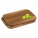 Zassenhaus 0000055023 2er Set Frühstücksbrett, Holz, braun, 1,8 x 19,8 x 27,8 cm, Akazie
