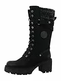 MUSTANG Damen Stiefel mit Blockabsatz und Schaftlasche 15M0132005, Größe:40 EU, Farbe:Schwarz