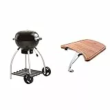 RÖSLE Holzkohle-Kugelgrill No.1 Sport F50, Hochwertiger Kohlegrill mit einstellbarer Luftzufuhr, Deckelscharnier & Ablagetisch Kugelgrill, Hochwertiger Buchenholztisch mit Saftrille