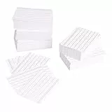 Amazon Basics A8 Karteikarten (7,4 cm x 5,2 cm), liniert, Weiß, 1000 Stück