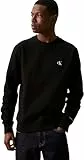 Calvin Klein Jeans Herren Sweatshirt Ck Essential ohne Kapuze, Schwarz (Ck Black), L