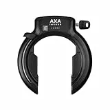 AXA Imenso Large, Fahrrad Rahmenschloss, Schlüssel nicht Abziehbar, 75 mm Breite Öffnung, Sicherheitsstufe 12, Kombinierbar mit Einsteckkette, Schwarz