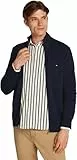 Tommy Hilfiger Herren Pullover mit Reißverschluss Essential Cotton Zip Thru Stehkragen, Blau (Desert Sky), XL