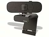 Hama Externe Kamera für Laptop (Webcam mit Mikrofon PC mit 1080p Full HD Webcam TV, PS5 Webcam MacBook 360 Grad schwenkbar, Kamera-Abdeckung, 1/4 Zoll Gewinde für Stative)