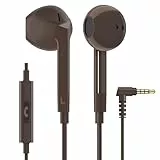 LUDOS FEROX Kopfhörer In Ear Kopfhörer mit Kabel und Mikrofon, 5 Jahre Garantie, In Ear Ohrhörer, 3,5 mm Klinkenstecker Earbuds, Satte Bässe Earphones, Headphones für iPhone, iPad, Samsung - Braun