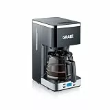 GRAEF. Filterkaffeemaschine FK502 Schwarz 1,25 Liter, 10 Tassen, Warmhaltefunktion, Timer, automatisches Abschalten, Brühkopf zur optimalen Extraktion, Vorbrühen für volles Aroma