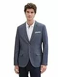 TOM TAILOR Herren Casual Sakko mit Reverskragen, blue melange structure, 44