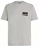 Karl Lagerfeld Jeans Regular Ss Box Logo Tee, Men, Grey, T-Shirt