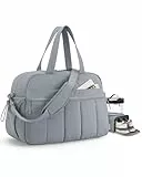 BAGSMART Reisetasche Damen, 38L Sporttasche mit Nassfach kulturbeutel und Schuhbeutel, leichte Weekender-Reisetasche zum Mitnehmen, Wasserabweisend, dunkelgrau