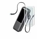 BROTECT Full-Cover Schutzfolie Matt für Anker Laptop Powerbank A1695 (2 Stück) - Full-Screen Displayschutz-Folie, 3D Curved, Anti-Reflexion