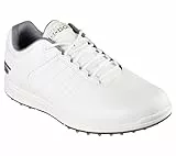 Skechers Herren Pivot Spikeless Golfschuh, Weiß/Grau, 42 EU Weit