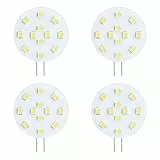 SEBSON LED Lampe G4 warmweiß 3W (2.5W), ersetzt 20W Glühlampe, 200lm, GU4 Stiftsockel 12V DC, Leuchtmittel 130°, 4er Pack