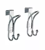 WENKO Türhaken Lochdesign 2er Set, 2er Set Schrankhaken, Kleiderhaken, Badezimmerhaken