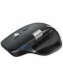 TECKNET Bluetooth kabellose Maus(BT 5.3/5.0+2,4G), Seitliches Mausrad, Wiederaufladbare Maus Ergonomisches, Geräuschloses Klicken 4800 DPI, 7 Tasten, für Mac OS,Windows, Schwarz