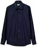 United Colors of Benetton Herren Camicia 551muq049 Hemd, blau, XL