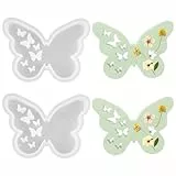 2 Stück Silikonformen Gießformen Schmetterling GipsformenZum Gießen, Silikonformen Gießformen Kerzenhalter für Handwerk