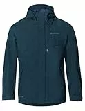 VAUDE Regenjacke – Rosemoor Jacket II, Regenjacke Herren wasserdicht und atmungsaktiv, funktionale 2-Lagen Outdoorjacke, Übergangsjacke oder Fahrradjacke - dark sea, L
