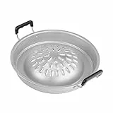 BESTonZON Multifunktionale Tragbare Grillpfanne aus Aluminium in Silber für Garten und Camping mit Vielseitiger Nutzung und Stabilem Verformungsfreiem Design