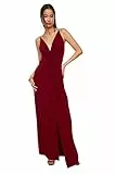 TRENDYOL Damen Women Bridesmaid Knit Evening Dress Prom/Brautjungfer Maxi Mermaid Regular Fit Strick Abendkleid, Burgundy,36 EU