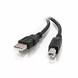 C2G 1 m USB-Druckerkabel, USB2.0 A auf B. Kompatibel mit Druckern und Scannern von HP, Epson, Brother, Samsung, Cannon und allen anderen USB A/B-Geräten, schwarz