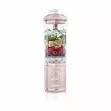Ninja Blast Max Tragbarer Mixer/Blender/Smoothie Maker, 570 ml, wiederaufladbar, Mixbecher & auslaufsicherer Deckel, 3 Funktionen, Smoothies, Proteinshakes, Altrosa BC251EUPK