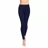 Soft Sail Damen Leggings, hohe Taille, Bauchkontrolle, weiche Baumwolle Gr. 38 EU/M Navy