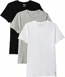 Calvin Klein Herren 3er Pack T-Shirts Kurzarm aus Baumwolle, Mehrfarbig (Black, White, Grey Heather), M